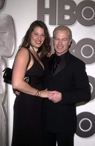 Neal McDonough and fiance Ruve — Stock Photo, Image