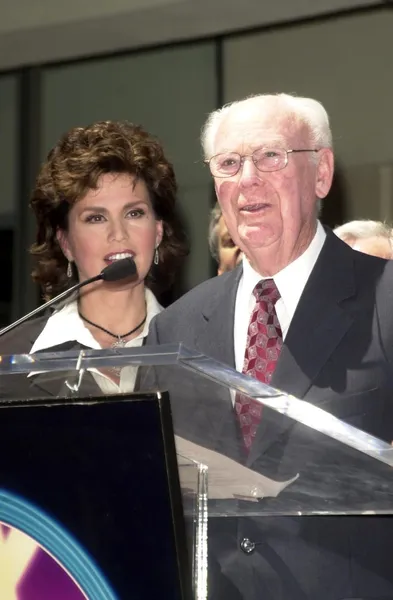 Marie Osmond e padre Vernon Osmond — Foto Stock