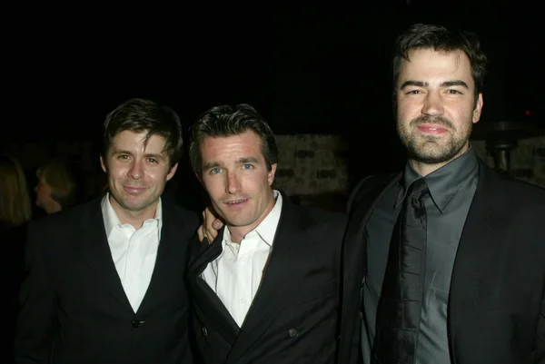 Rick gomez, frank john hughes i ron livingston — Zdjęcie stockowe