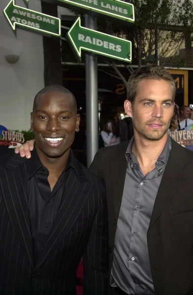 Tyrese and Paul Walker — Stock Photo, Image