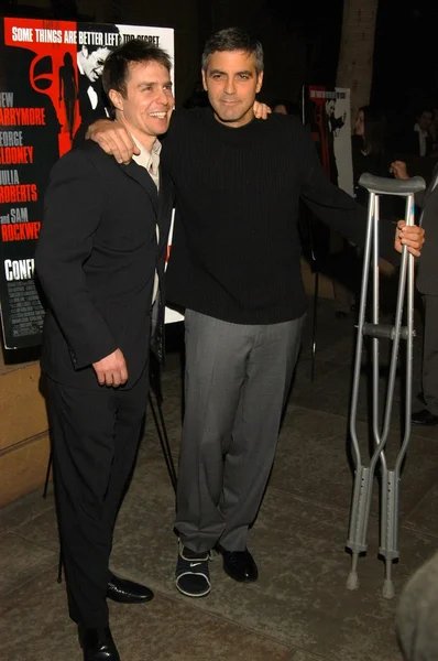 Sam Rockwell e George Clooney — Foto Stock