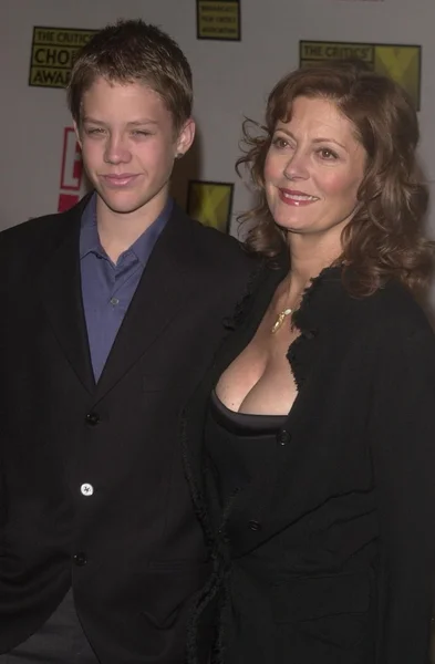 Susan sarandon en zoon — Stockfoto