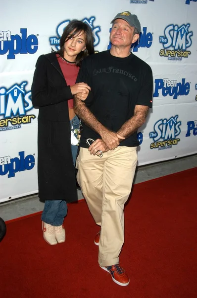 Robin Williams y su hija Zelda —  Fotos de Stock