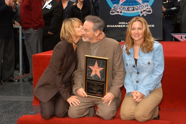 Jessica Capshaw, Kate Capshaw e Steven Spielberg — Foto Stock