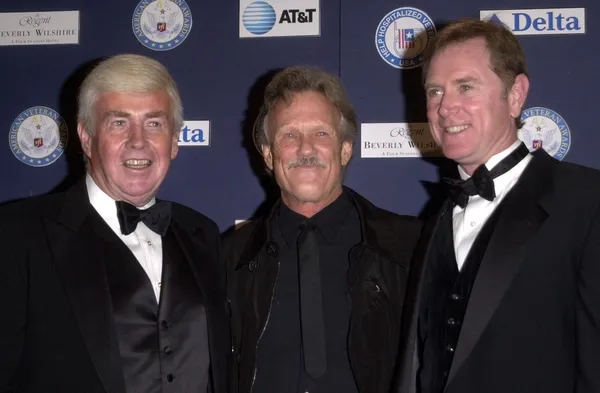 Jack kemp, kris kristofferson i randall wallace — Zdjęcie stockowe