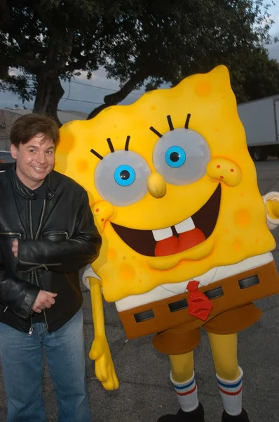 Mike Myers og Svampebob – stockfoto