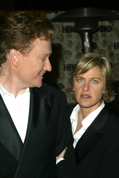 Conan O'Brien ed Ellen DeGeneres — Foto Stock