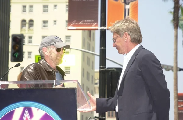 Steven Spielberg and Harrison Ford — Stock Photo, Image