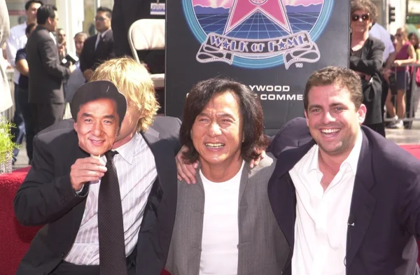 Owen Wilson, Jackie Chan y Brett Ratner — Foto de Stock