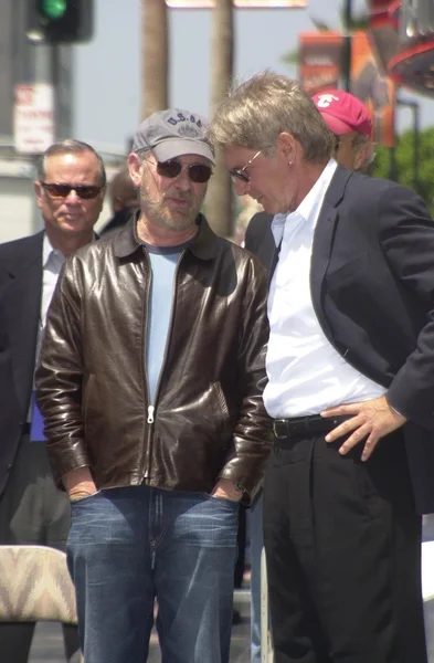 Steven Spielberg e Harrison Ford — Fotografia de Stock