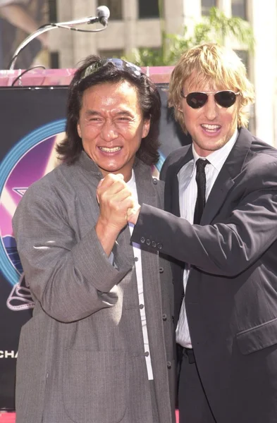 Jackie Chan e Owen Wilson — Fotografia de Stock