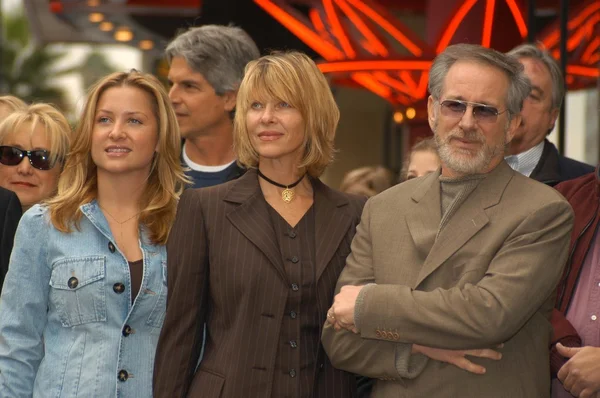 Jessica Capshaw, Kate Capshaw e Steven Spielberg — Fotografia de Stock