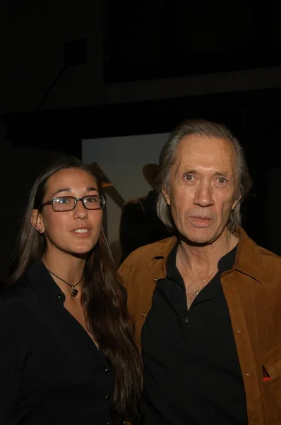 David Carradine and daughter Kansas — Stock Photo, Image