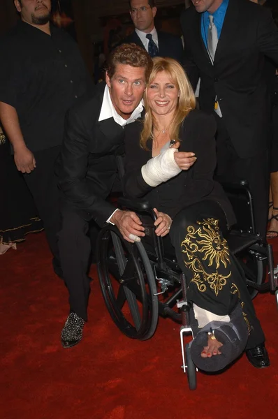 David Hasselhoff e sua esposa Pamela — Fotografia de Stock