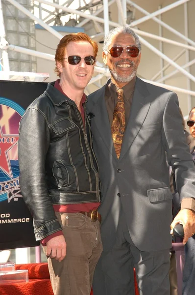 Morgan Freeman y Damian Lewis — Foto de Stock