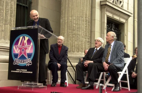 Frank darabont, forrest j. ackerman, ray bradbury en ray harryhausen — Stockfoto