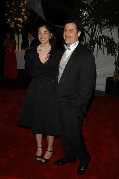 Sarah silverman och jimmy kimmel — Stockfoto