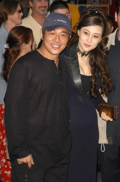 Jet li und wife nina — Stockfoto