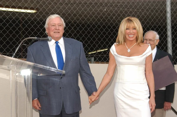 Merv Griffin e Suzanne Somers — Fotografia de Stock