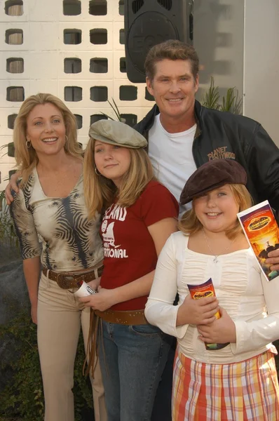 David Hasselhoff and family — Stock Photo, Image