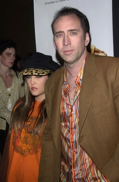 Nicolas Cage e Lisa Marie Presley — Foto Stock