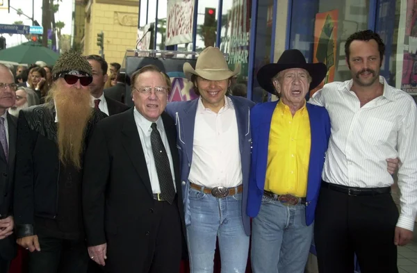 Billy gibbons, earl scruggs, dwight yoakam, złotówki owens i vince vaughn — Zdjęcie stockowe