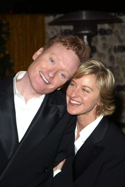 Conan O'Brien en Ellen Degeneres — Stockfoto