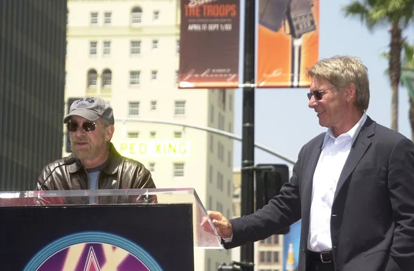 Steven Spielberg y Harrison Ford — Foto de Stock