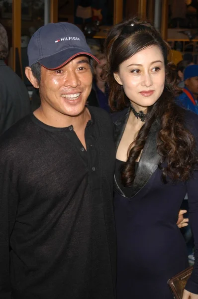 Jet li und wife nina — Stockfoto