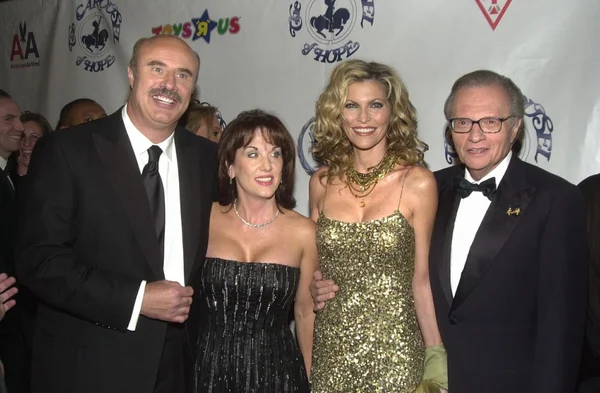 Dr phil, żona robin, shawn southwick i larry king — Zdjęcie stockowe