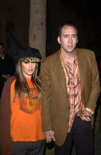 Nicolas Cage y Lisa Marie Presley — Foto de Stock