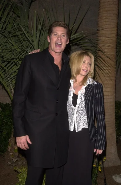 David Hasselhoff and wife — Stock Photo, Image