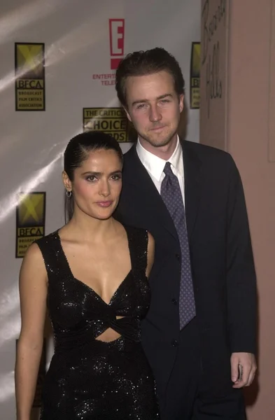 SALMA hayek και edward norton — Φωτογραφία Αρχείου