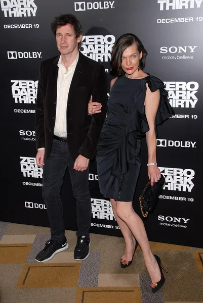 Paul W.S. Anderson og Milla Jovovich - Stock-foto