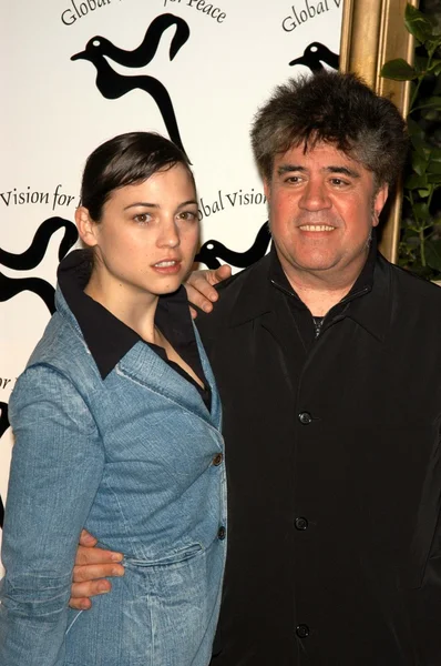 Leonor Watling e Pedro Almodovar — Foto Stock