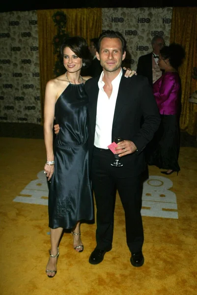 Christian Slater e esposa Ryan — Fotografia de Stock