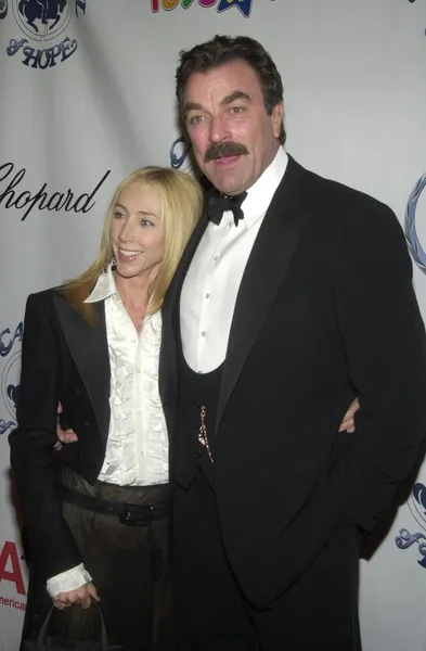 Tom selleck och fru jilly mack — Stockfoto