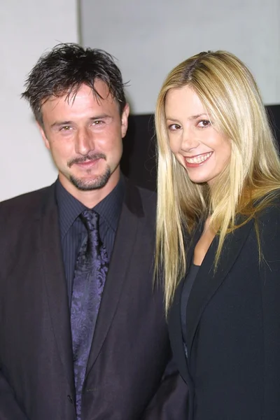 David Arquette and Mira Sorvino — Stock Photo, Image