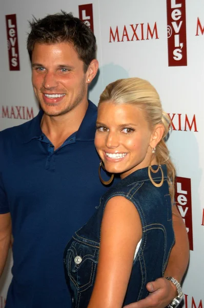 Jessica Simpson and Nick Lachey — Stock Photo, Image