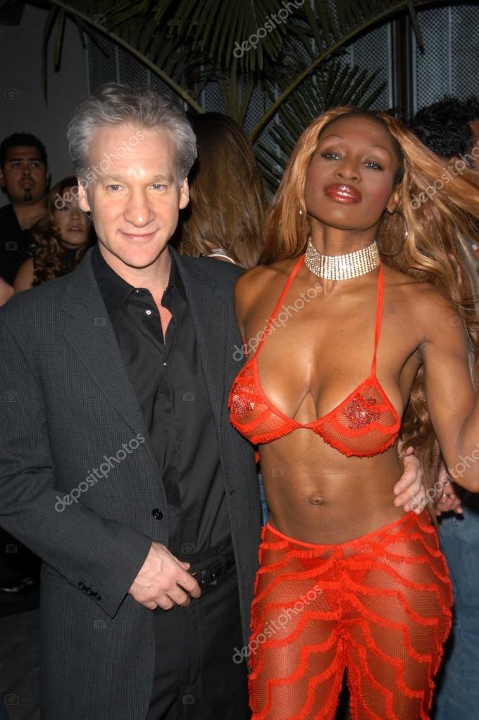 Bill Maher and Coco Johnson at the 3rd Annual Angels on the Fairway Celebrity Golf Tournament Tee Off Party, White Lotus, Hollywood, CA 06-12-03