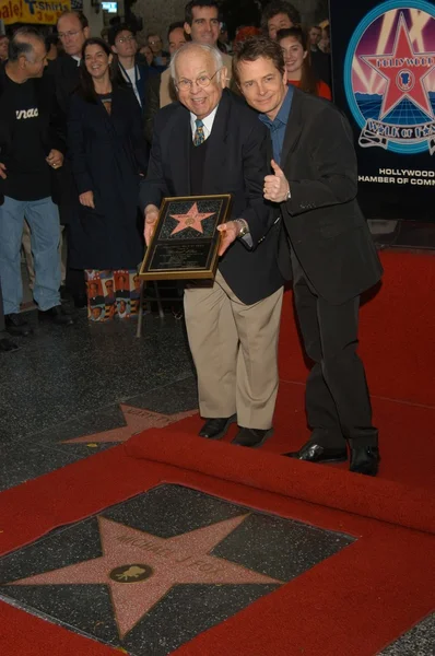 Johnny grant ve michael j. fox — Stok fotoğraf