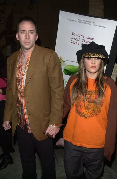 Nicolas Cage e Lisa Marie Presley — Foto Stock