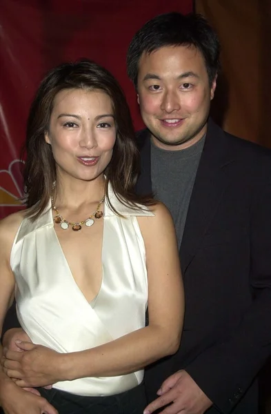 Ming Na e il marito Eric Michael Zee — Foto Stock