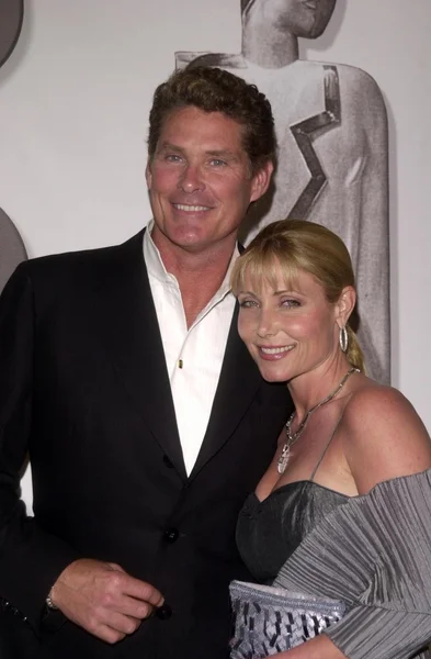 David Hasselhoff and wife — Stock Photo, Image