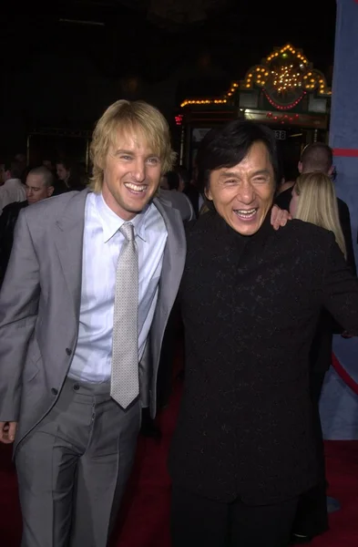 Owen wilson i jackie chan — Zdjęcie stockowe