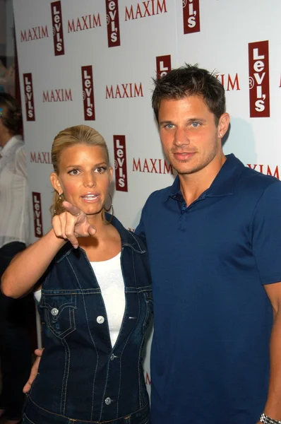 Jessica simpson och nick lachey — Stockfoto