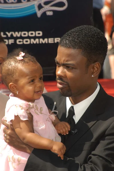 Chris rock och dotter lola — Stockfoto