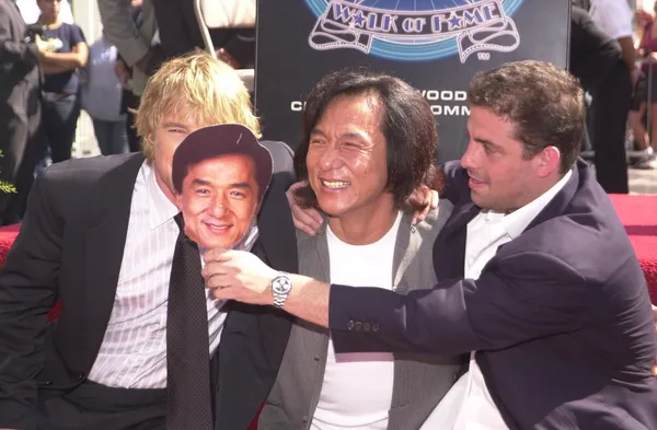 Owen Wilson, Jackie Chan dan Brett Ratner — Stok Foto