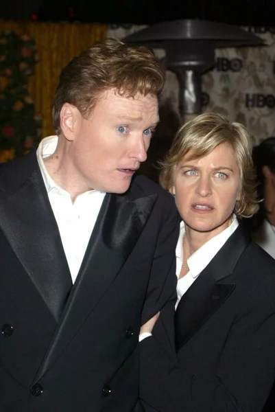Conan O'Brien och Ellen Degeneres — Stockfoto
