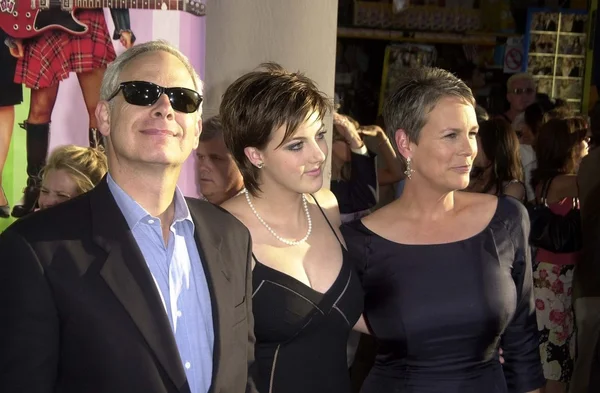 Christopher hodnocení, jamie lee curtis a dcera annie — Stock fotografie